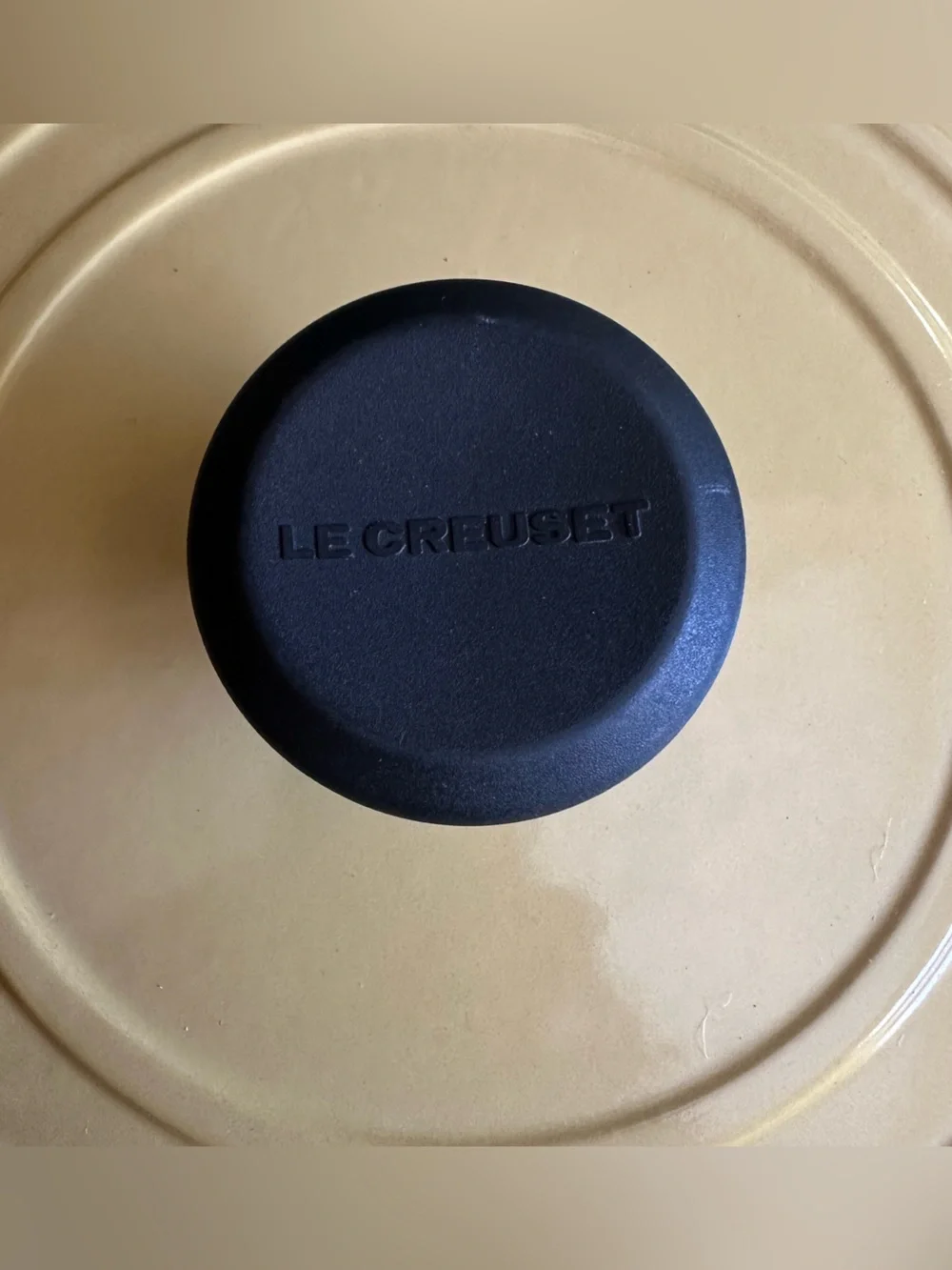 Le Creuset Marigold Yellow Round LID ONLY #30 Cast Iron Dutch Oven 12 1/2